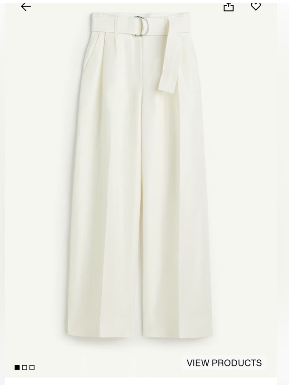 H&M Cream Wide Leg Pants